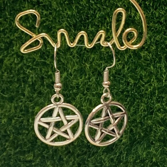 Pentagram Earring, Pentagram Jewelry, Punk Goth Jewelry, Punk Goth Earring, Gift - Picture 5 of 6